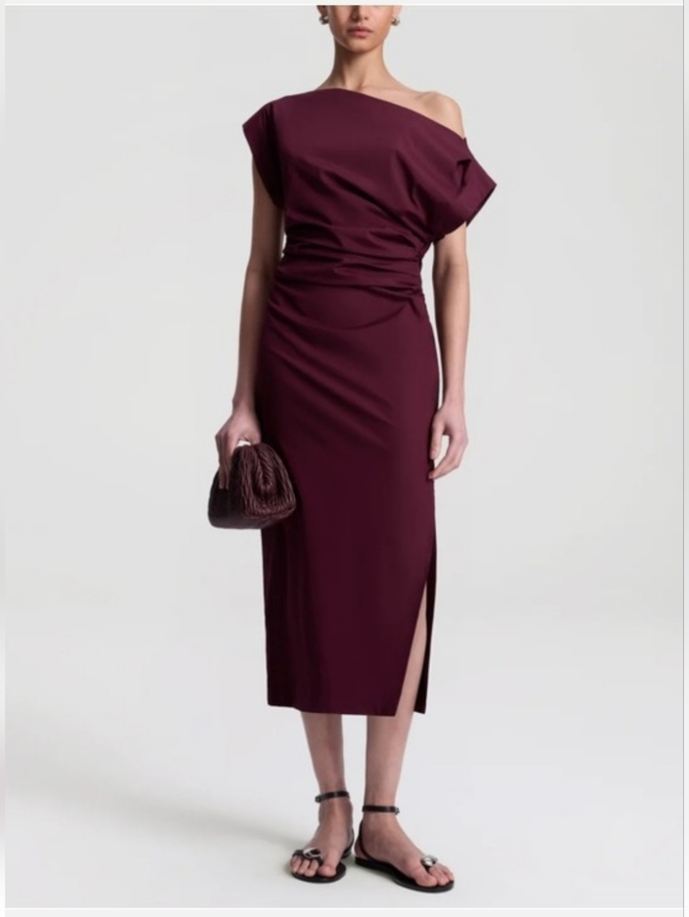 ALC NARA DRESS BURGUNDY 0